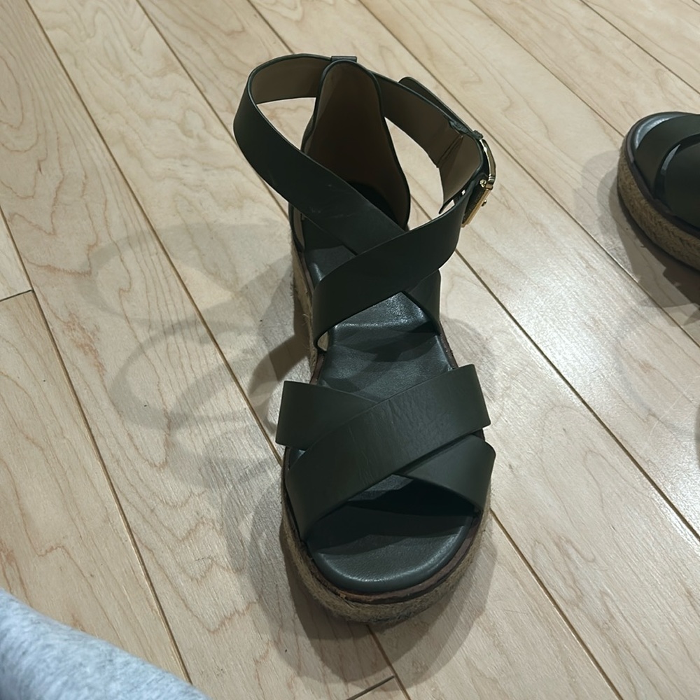 Michael Kors olive green espadrille sandal